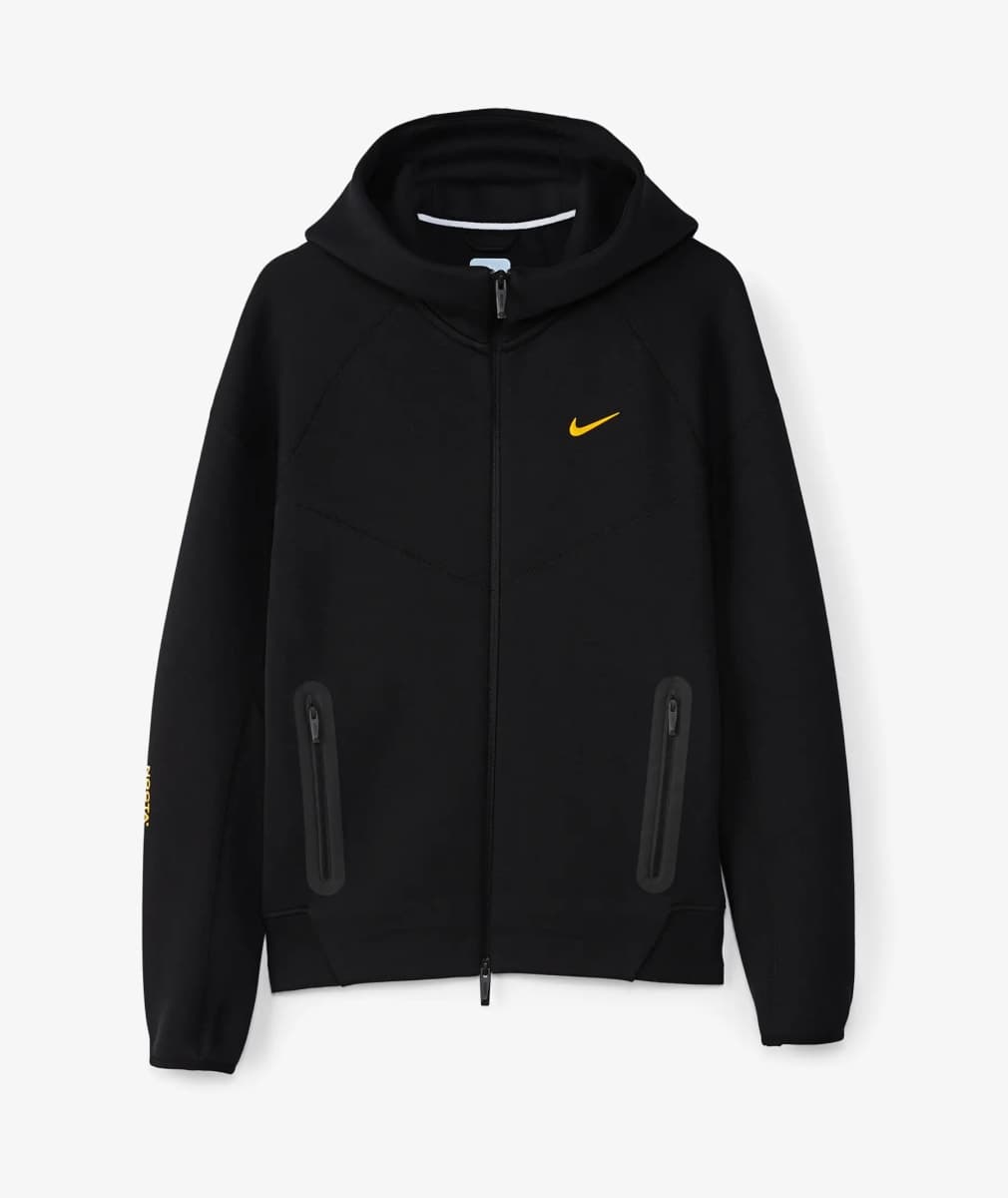 NIKE X NOCTA TECH FLEECE FULL ZIP HOODIE BLACK - Image 1